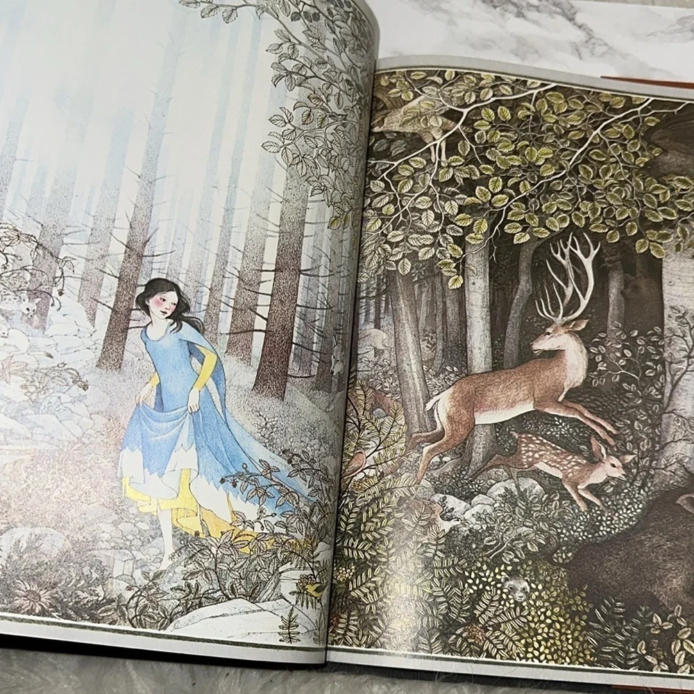 Snow-White and the Seven Dwarfs large vintage illustrated Book